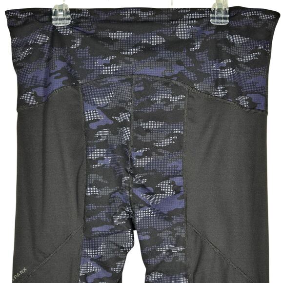 Spanx Booty Boost Leggings Womens 3X NEW Blue Geo Camo Active Compression Long - Picture 8 of 12